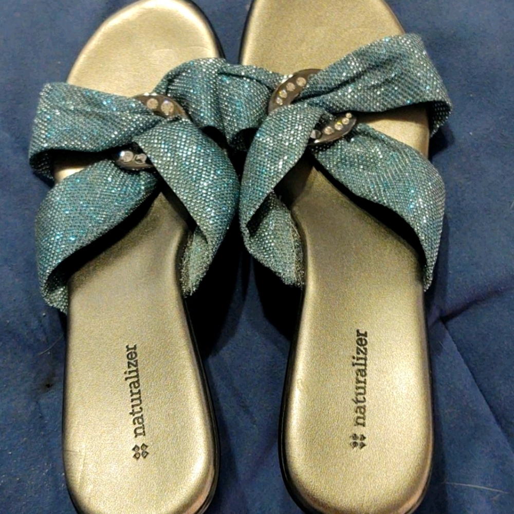 Naturalizer sparkle wedge high heel shoes